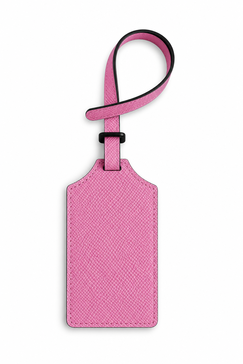 Hand-painted pet portrait leather luggage tag by Cou