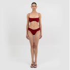 Nimys Two Piece in Carmesi - signature swim fabric two piece