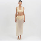 Pollera Skirt in Wood, worn
