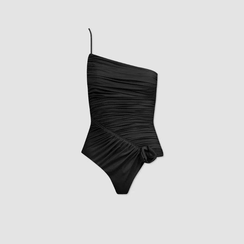 Salina One Piece in Black - signature swim fabric one piece