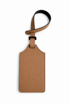 Leather luggage tag, hand-painted to order on Nantucket, with a custom pet portrait — Cou