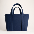 Leather boat tote, hand-painted to order on Nantucket, with a custom pet portrait — Cou