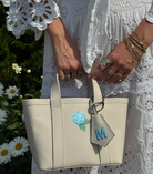 Personalized leather boat tote with a hand-painted monogram — Cou